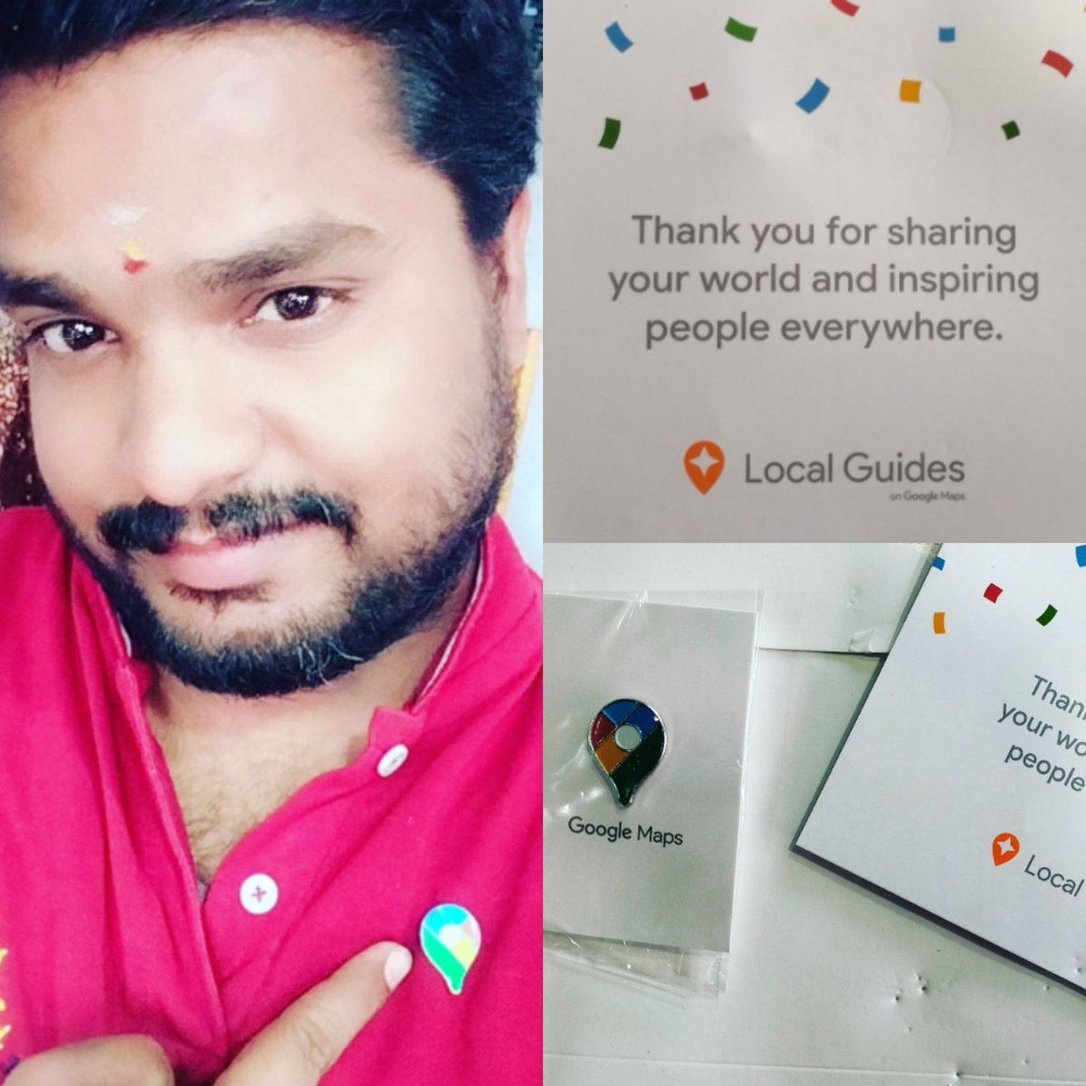withshivv's tweet photo. Thanks #googlemaps #localguides team for the memorable gift. #googlemapspin https://t.co/cZaqVACdrC