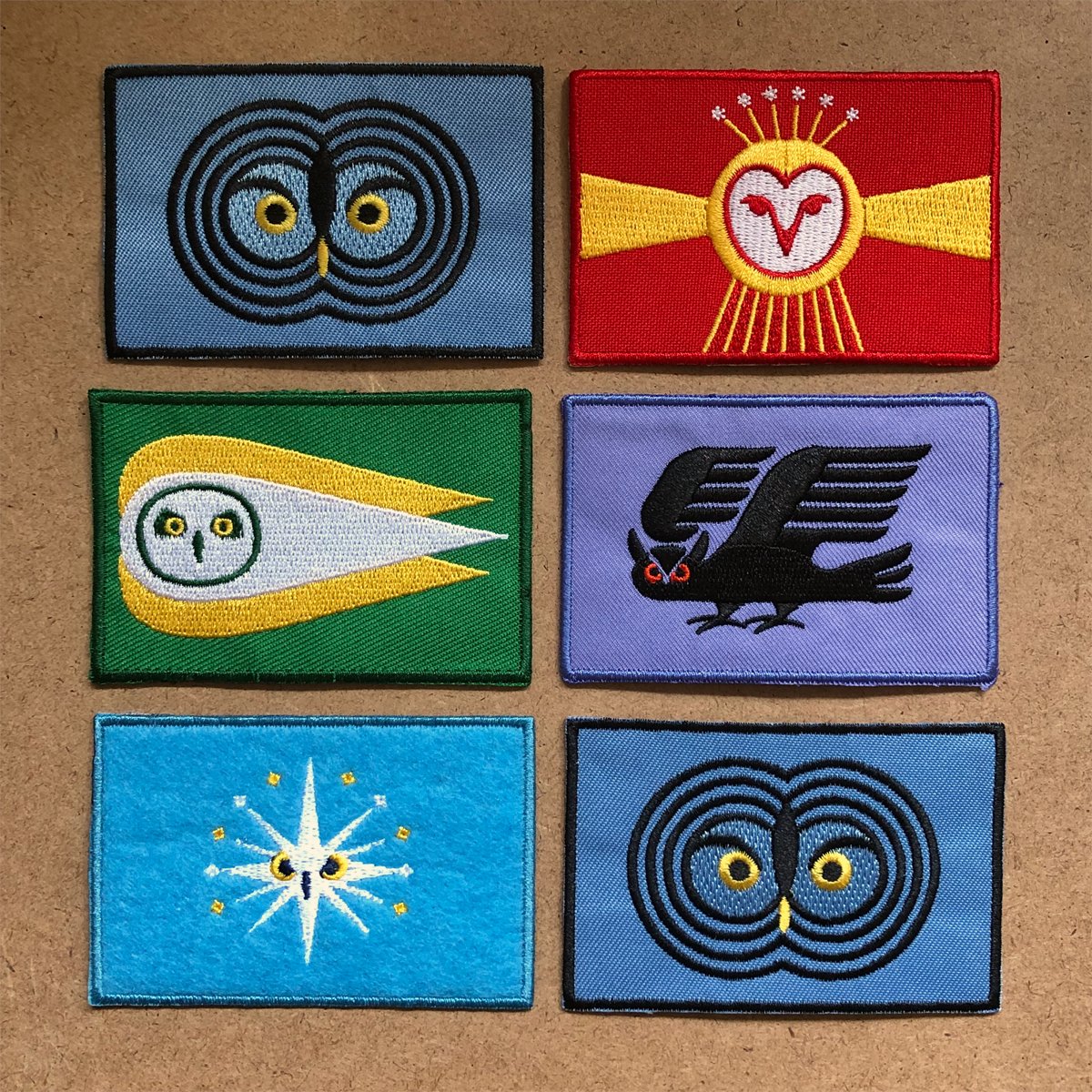 pigeonpostcafe's tweet photo. Vexillology = study of flags 🚩 Owl = owl 🦉
Presenting... Vexillowlogy patches! https://t.co/36ztXfu07h
