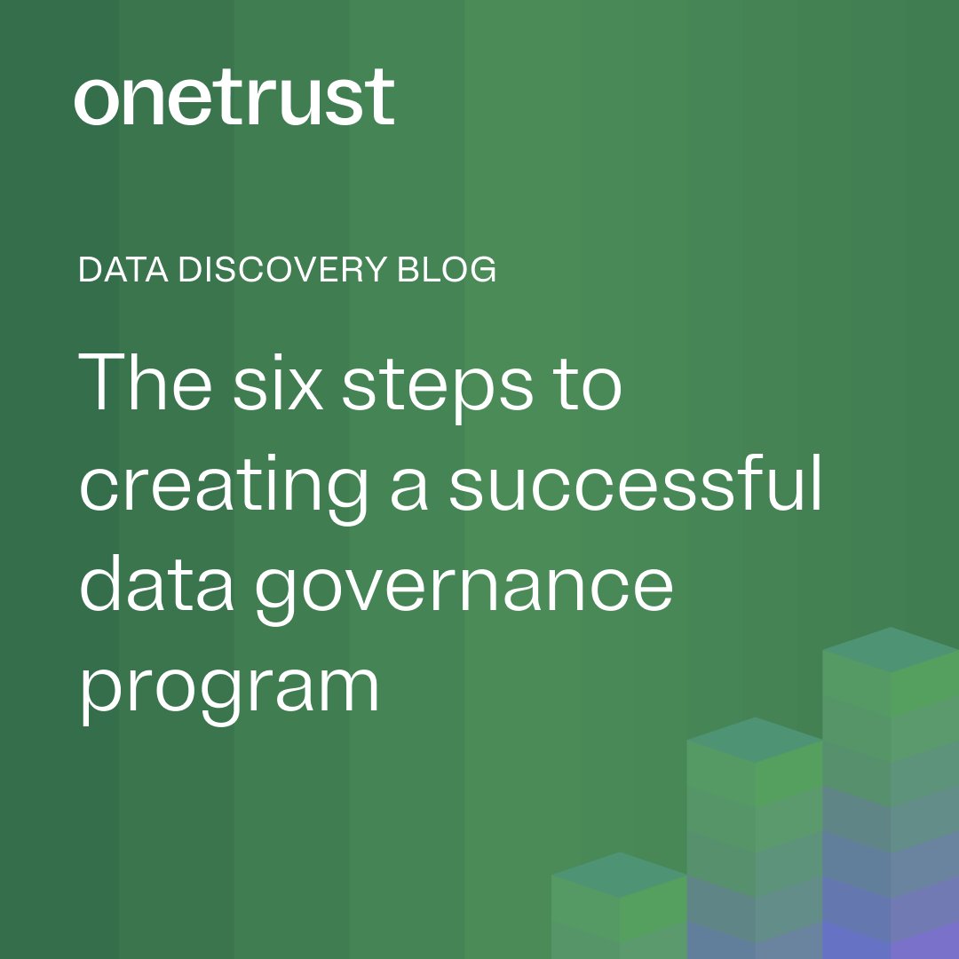 OneTrust's tweet image. Are you looking to build a data governance framework that not only protects your organization’s data assets, but also enhances user experience, efficiency, and program sustainability?  Follow these steps to start your business on the road to #DataDiscovery. #OneTrustDataDiscovery