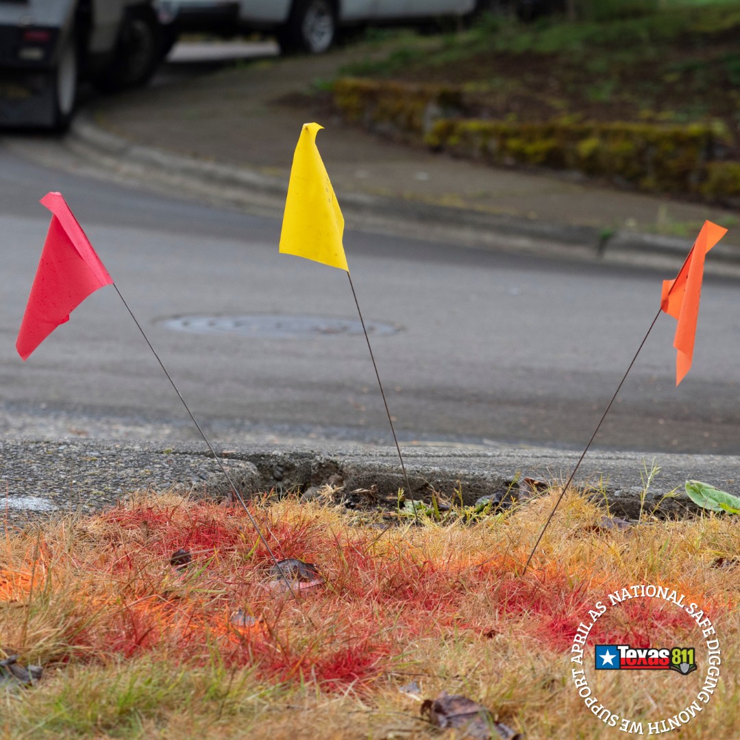 texas811's tweet photo. It’s #NationalSafeDiggingMonth Spot the Markings #Giveaway time! Comment a photo of paint & flags for a chance to win. Winners will be announced every Friday.
For more info visit: https://t.co/dM3QMbD263
#Texas811 #EveryDigCounts #KnowWhatsBelow https://t.co/FZQ4eazEbg