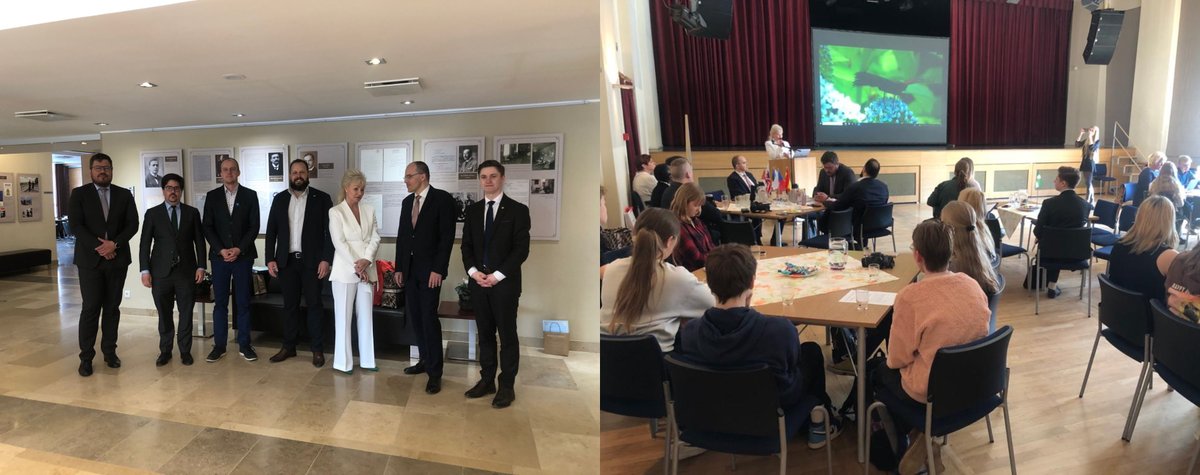 CanadaEstonie's tweet photo. @CanadaEstonie et le Chargé d'Affaires @TylerInTallinn ont participé au « Diplomatic Festival of Opinion for Youth » organisé par #DiplomaticRelationsProject à Türi, avec des collègues du corps diplomatique.
🤝
@EmbEspEstonia
@ukinestonia
@PLinEstonia
@GeoEmbTallinn
#CzechEmbassy https://t.co/0t7pifMrFB