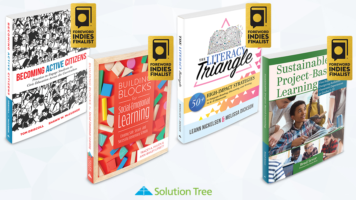 SolutionTree's tweet photo. Say hello to our 2022 Foreword INDIES Award Finalists! 🏆

Congrats to authors @TomDriscollEDU, @ShawnMcCusker, @traceyhulen, @organize_chaos, @lnickelsen1, @mdickson221, &amp; @BradSever! https://t.co/8jBrBfJVDD https://t.co/leuBEuXalr