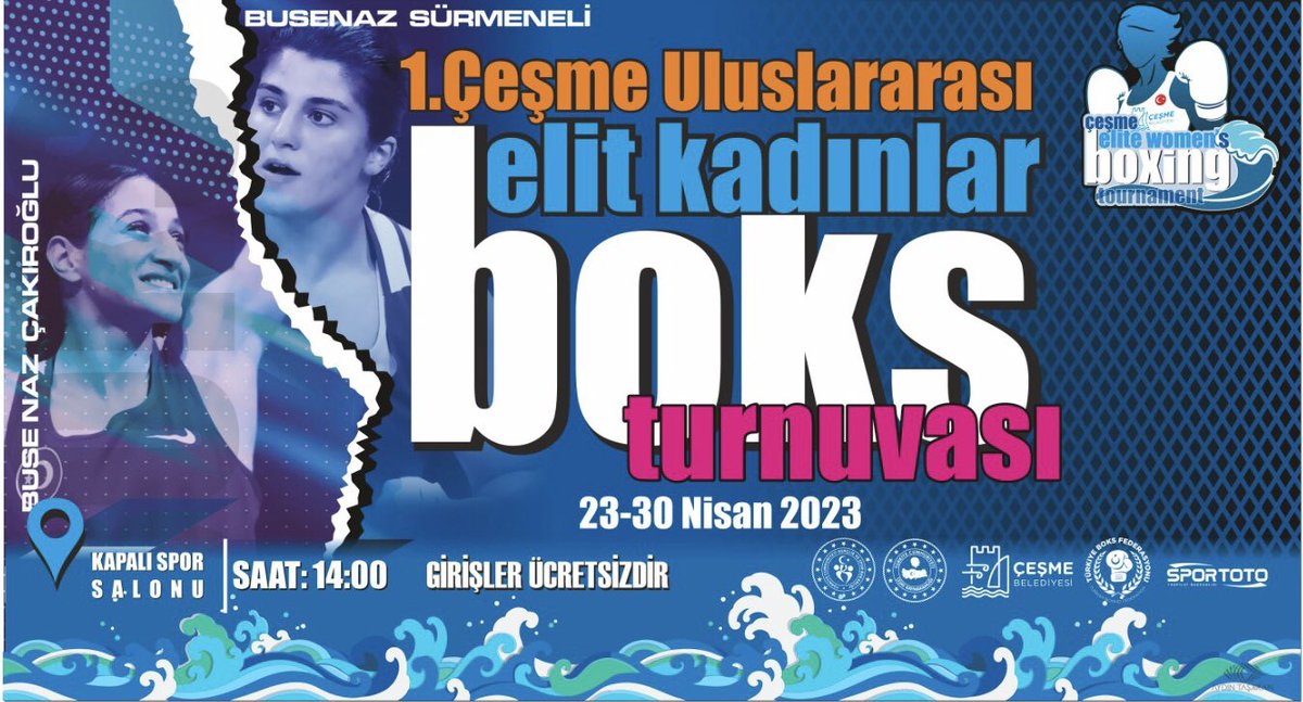 trboksfed's tweet photo. 1.Çeşme Uluslararası Elit Kadınlar Boks Turnuvası 23-30 Nisan 2023 tarihleri arasında İzmir-Çeşme’de gerçekleştirilecektir. https://t.co/8NKGTxjHkJ