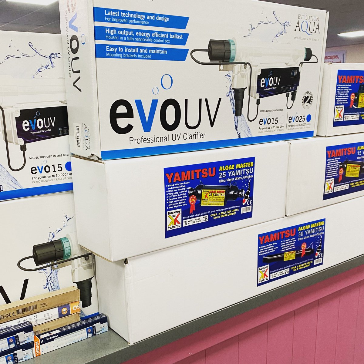 AquaticsKoi's tweet photo. 💡It’s that time of the year folks!💡
💦If you haven’t already done so, refresh your UV lamps! UV clarifiers give us that desirable gin-clear water. We change them in Spring so that our ponds remain crystal clear throughout Summer.

#UVClarifier #EvolutionAqua #Yamitsu https://t.co/Y2GGCIC1tD