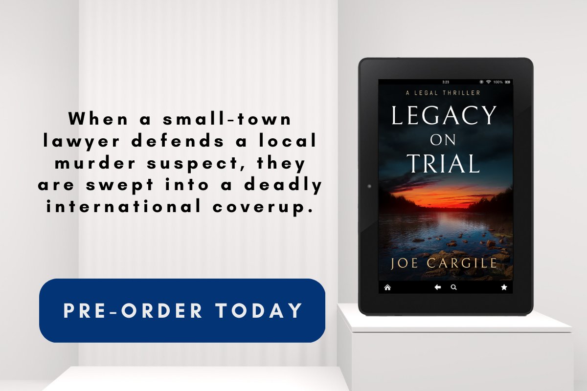 When a small-town lawyer defends a local murder suspect, they are swept into a deadly international coverup.

Pre-order Legacy on Trial by Joe Cargile today!
bit.ly/3TO8F9u