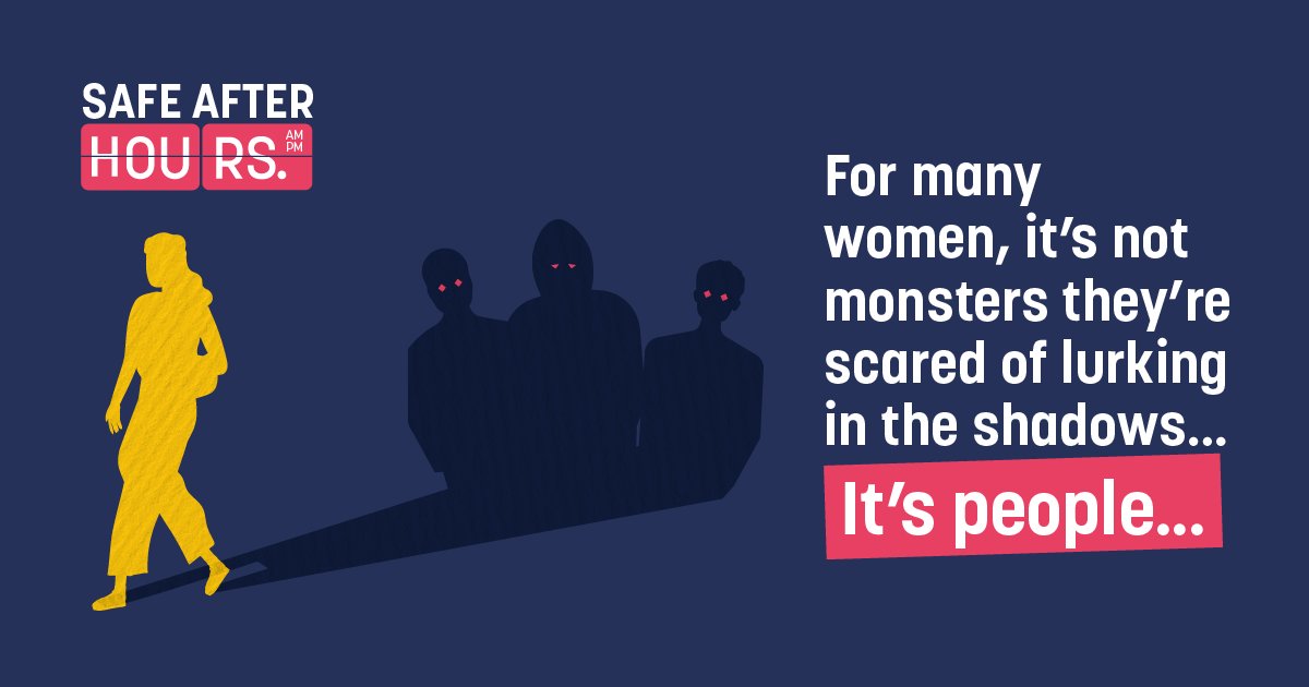 KnowViolenceAW's tweet photo. Walking home at night shouldn’t be a fright. She shouldn’t have to worry when the lights go out 
 
To learn what you can do to help make women feel safer at night-time, visit our website: https://t.co/n9nvn03hkN https://t.co/6Gao8KhVFS