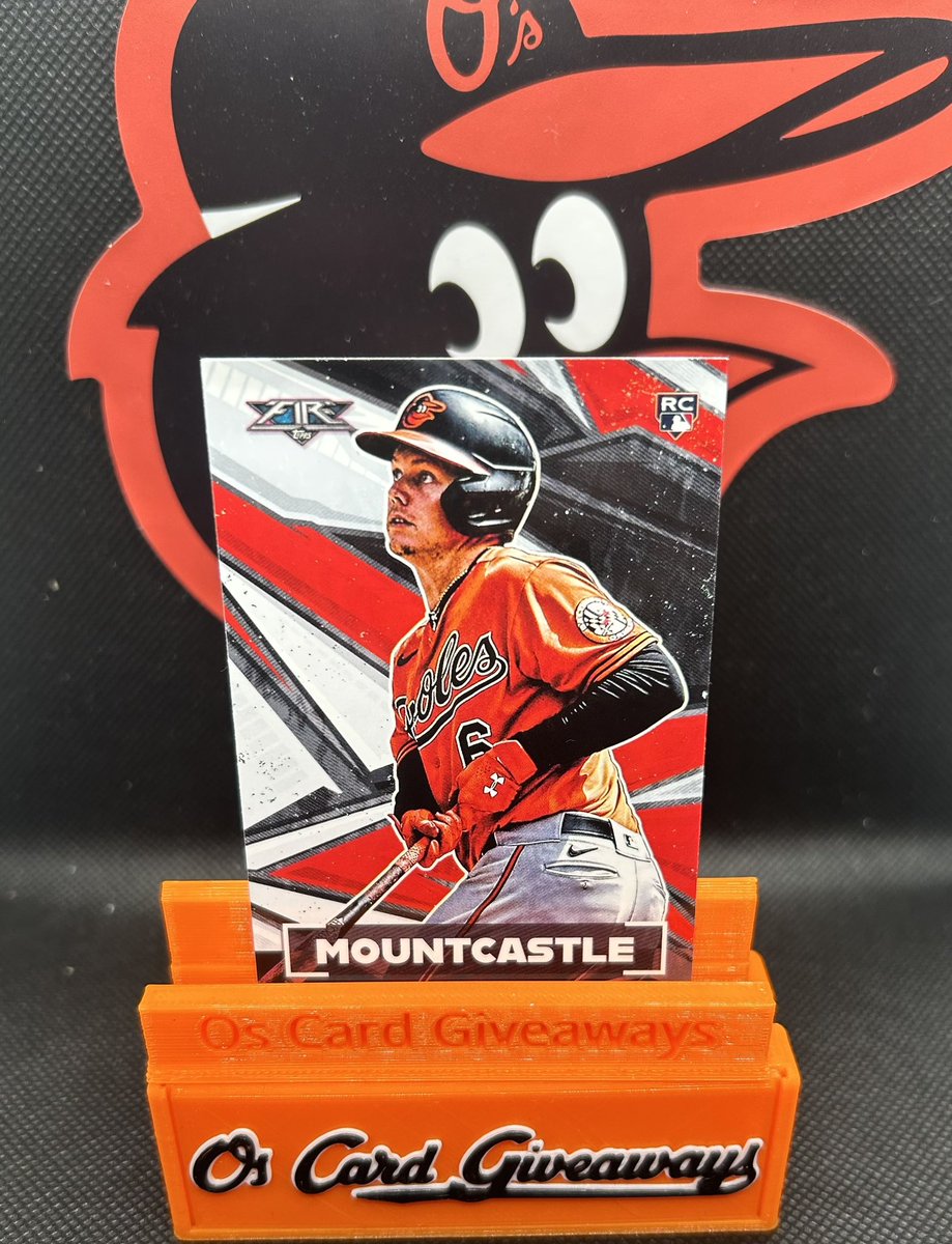 OsCardGiveAways's tweet photo. Os win! Mountcastle was one 🔥!Like retweet and follow! I’ll select one follower around 2:30pm to receive this Mounty. #Birdland https://t.co/d2BM4vAXEr
