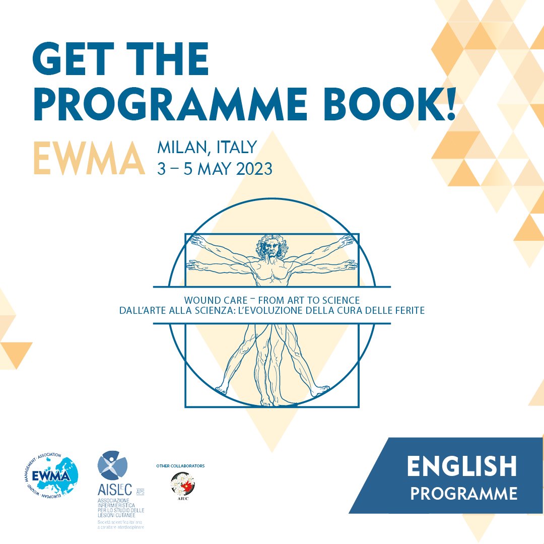 EWMAwound's tweet photo. With 21 days to go, the full programme for the #EWMA2023 Conference is out!⁠
⁠
See the learning objectives, speakers and detailed descriptions of all the sessions!⁠
⁠
The programme is available in both English 🇬🇧 and Italian 🇮🇹 

Read and download👇
https://t.co/N0eLqiO0G4 https://t.co/Lo2Xyk1JbS