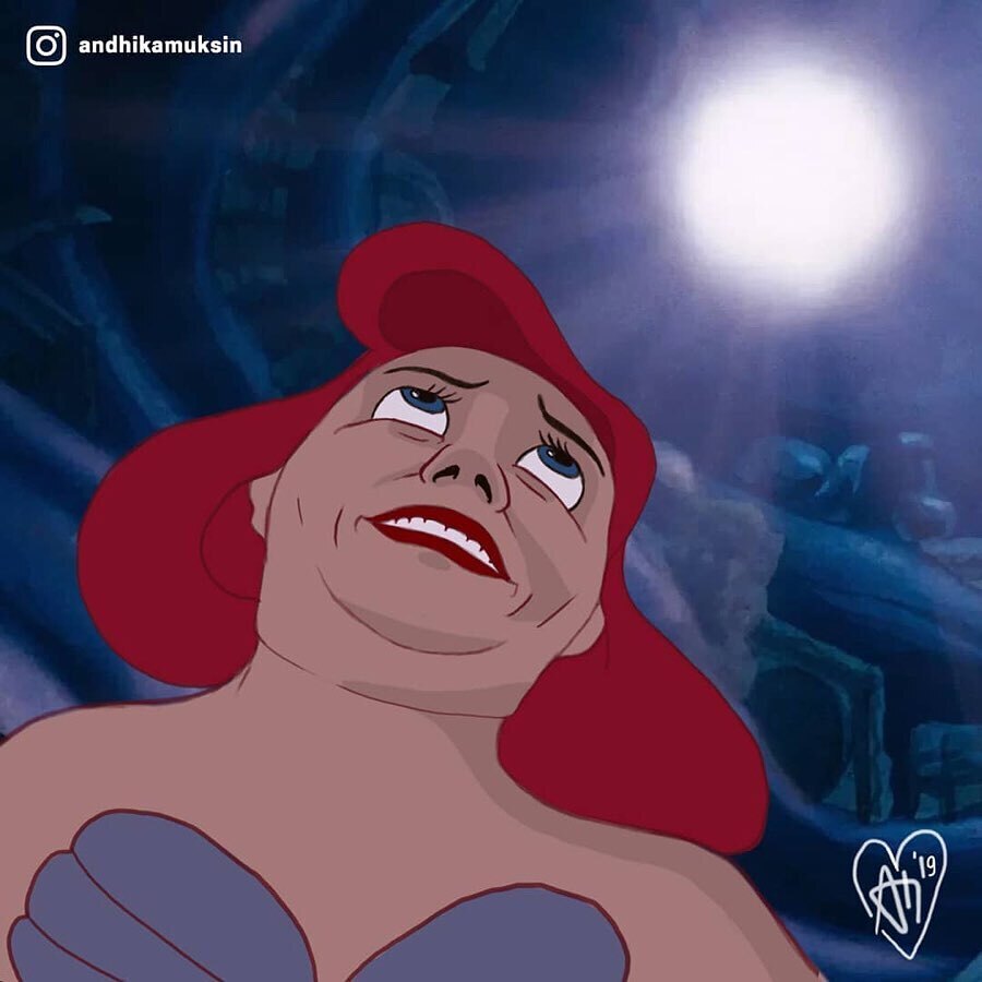 RocknTech's tweet photo. Princesas da Disney de um ponto de vista mais, digamos... "realista". Trabalho artístico de @AndhikaMuksin.
__
Realistic Disney princesses. Awesome piece of art by @andhikamuksin 👏

Tag the @ who always looks bad in photos 

#disney #princesa #princess #disneyprincess #arte #art https://t.co/xtVjUPwTsH