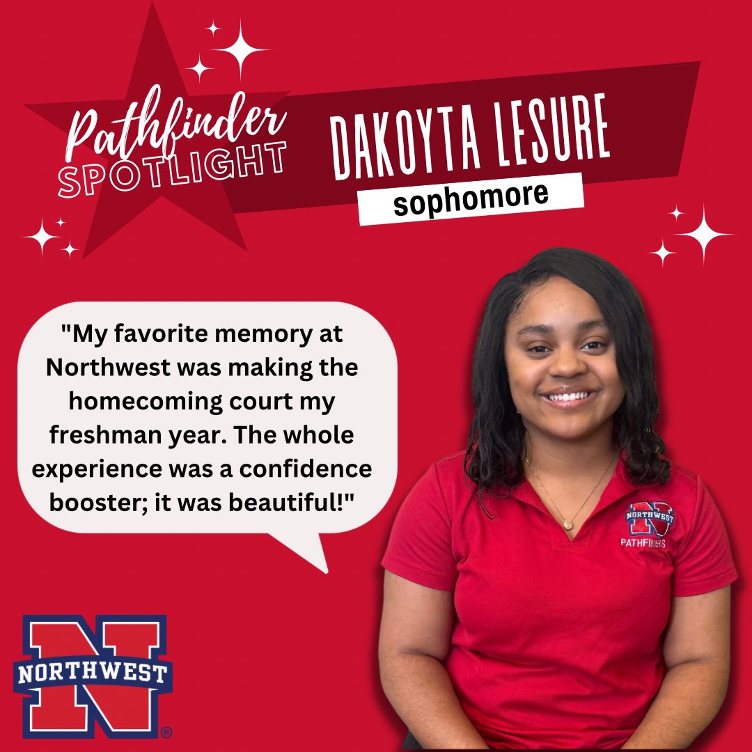 NWCCRecruiting's tweet photo. Pathfinders are student recruiters at Northwest and they help prospective students find their path! 🗺️ Meet our Pathfinder Dakoyta Lesure! Dakoyta is a graduating sophomore who will be attending Jackson State University in the Fall. If you see her on campus say Hello! 🤠 #CCMonth https://t.co/o7NIUvqrpO