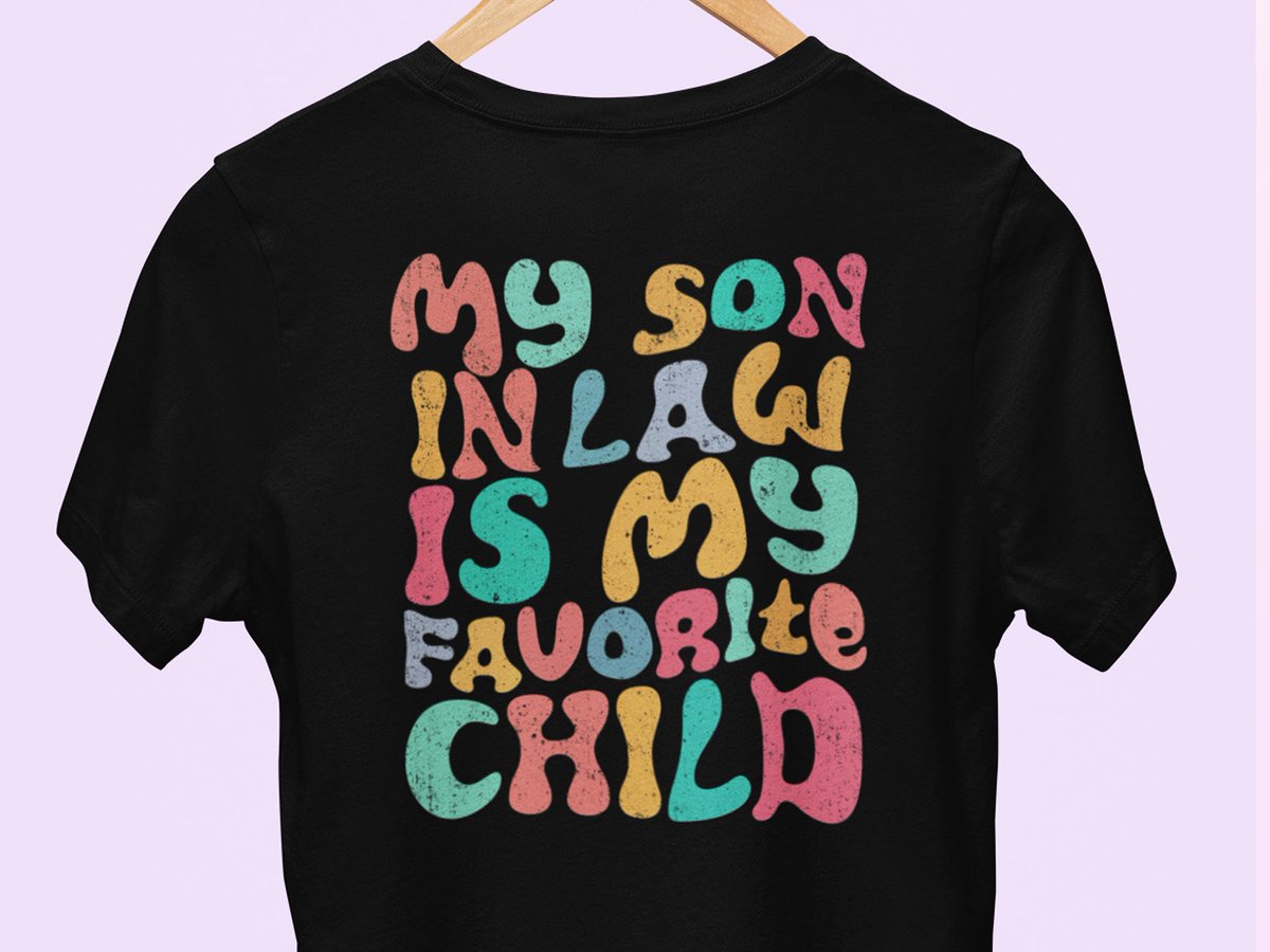 400Planets's tweet photo. My Son-in-law is My Favorite Child Funny in Law Shirt Groovy - Etsy https://t.co/jocYCV9HPw ..Welcome a new member to the family--special design for in-laws, a wedding tee or Engagement party. ... https://t.co/f11hFJbe3H