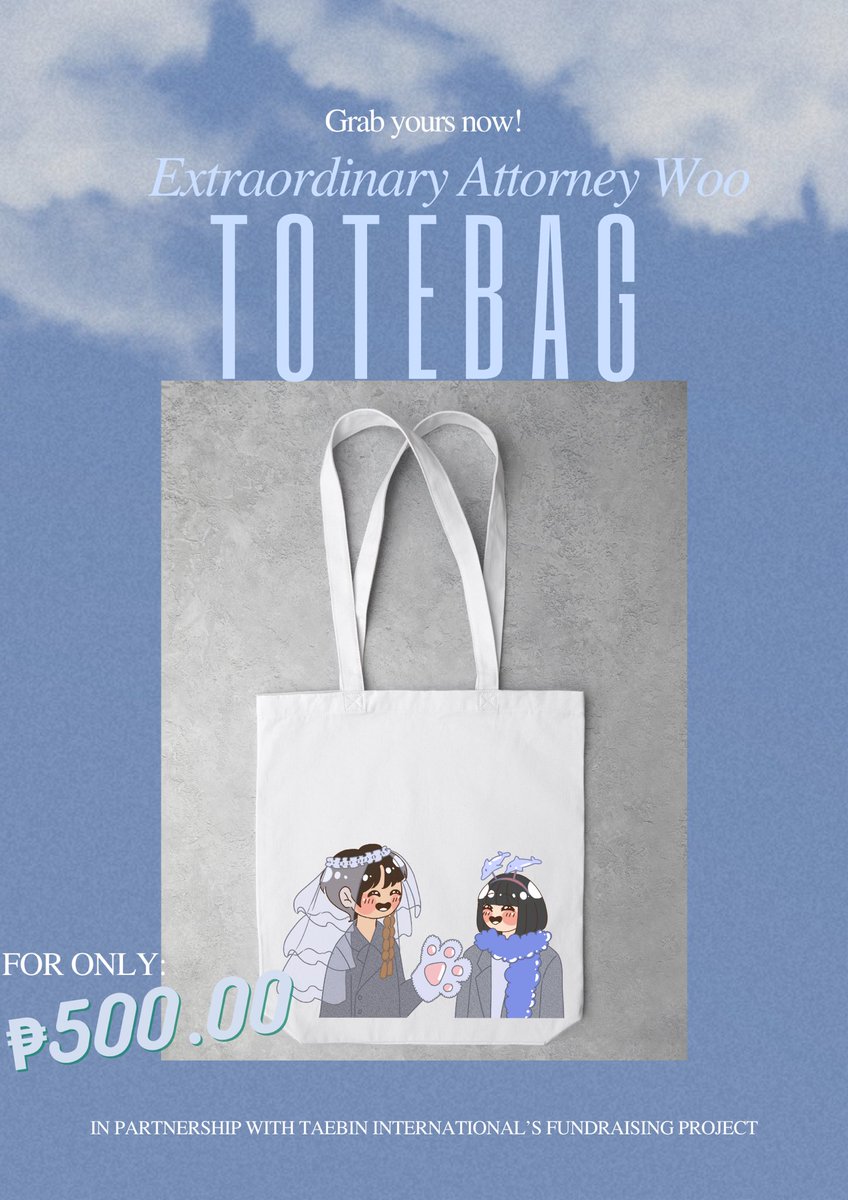 Hello everyone! I have another set of #ExtraordinaryAttorneyWoo unofficial merch! 🐳

Two cute totebags designed just for you! 💙

Order yours now! Here’s the order link: forms.gle/SCd146aWPrZe59…
#PARKEUNBIN #Kangtaeoh #wooyoungwoo #leejunho #taebin