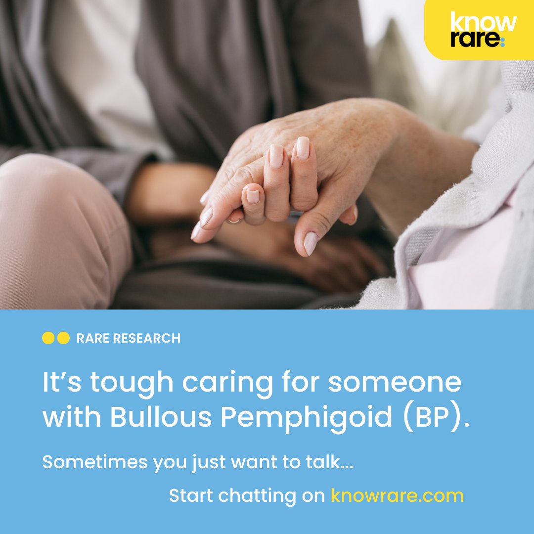 know_rare's tweet photo. Is someone you love going through a Bullous Pemphigoid (BP) flare?
⁠
Send us a DM or visit https://t.co/djod8n5I5k for more information.⁠
⁠
We're here to help. 💛💙⁠
⁠
⁠
#BullousPemphigoid #raredisease #KnowRare https://t.co/Ui3h70tI7L