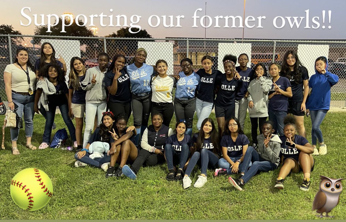 ye111's tweet photo. Last night we watch elsik vs hasting softball game. It was great seeing 9 former owls playing at the varsity level.. #blessed #olle https://t.co/AUtjbLFVEU