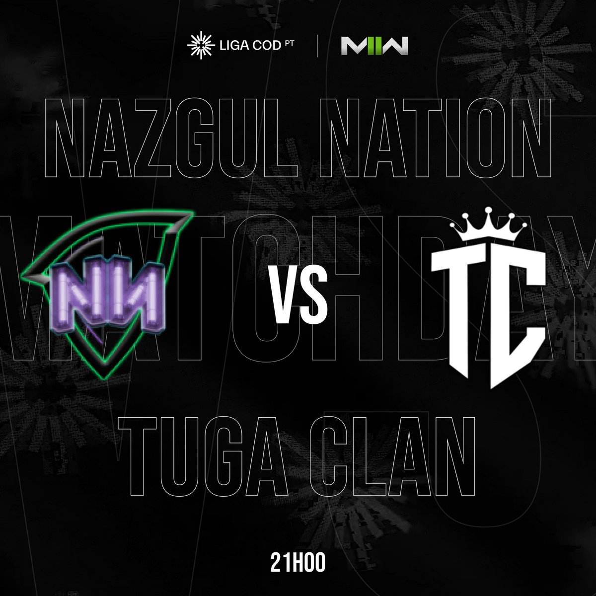 GAMEDAY | LOSER'S FINALS
Hoje às 21h00 vamos ter a Loser's Finals entre os <a href="/NazgulNation/">NAZGUL NATION</a> e os @tuga_clan.

O vencedor, vai à Grande Final contra os Vitor dos Frangos, o vencido fica pelo caminho.

🕘 21h00
🎙️ <a href="/JonBravoPT/">João Correia</a> e  <a href="/maneljmadeira/">Manuel Madeira</a> 
📹 twitch.ligacod.pt

LET'S GO!