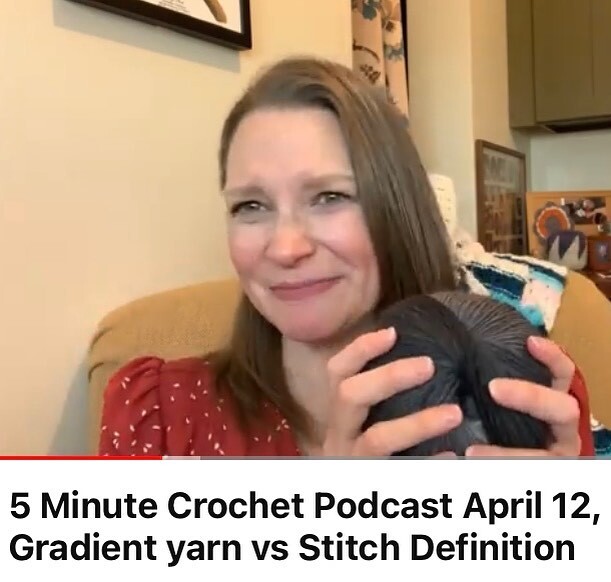 A new 5 Minute Crochet Podcast episode is up on my YouTube channel! They are usually M-Th around 7:45-8:00am ish Eastern time! #crochetpodcast It’s a great way to start the day! instagr.am/p/Cq79DS2rCJQ/