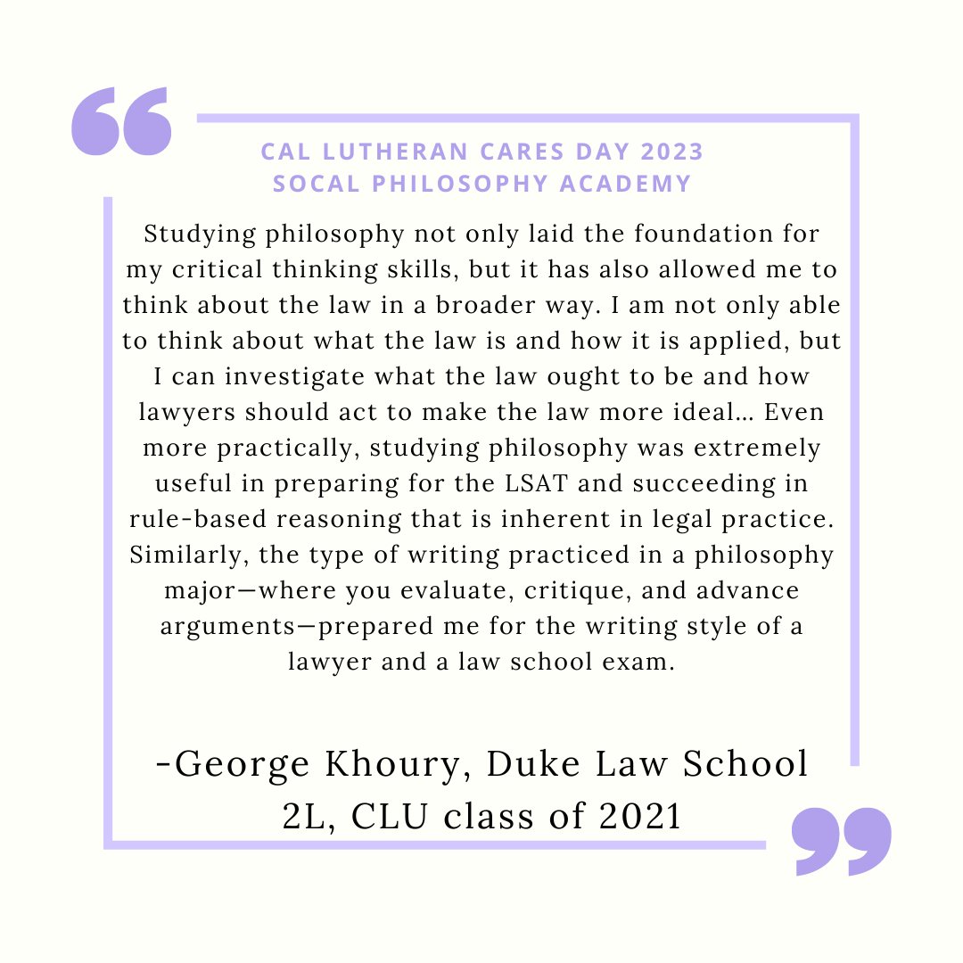SoCalPhilosophy's tweet photo. Help support pre-college and public philosophy in Southern California!
https://t.co/qam7MmKn66…
#precollegephilosophy #philanthropy #questioneverything #philosophy #callutherancares #callutheran #callualumni #callutheranuniversity https://t.co/majuLbp7Hh