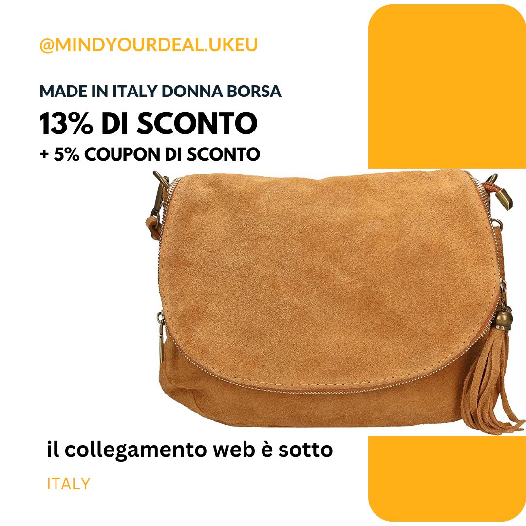 SurfingIndex's tweet photo. 37,05€ (13% di sconto + 5% coupon) su CTM Borsa a Spalla da Donna in Vera Pelle Scamosciata
Offerte (affiliate)- https://t.co/hE2GrDS38F
#amazonofferte #offerte #disconto #italy #italianleather #borsa #gonnaborsa #verepellescamosciata #leather #suede #moda #donnamoda #fashion https://t.co/Itfi1T5VIS