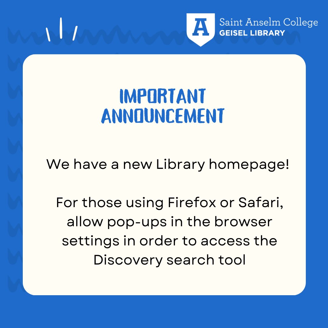 GeiselLib's tweet image. Having trouble using our new search box? If nothing happens when you click “search” try allowing pop-ups in your browser settings
For more information click the “Learn More” button on the homepage