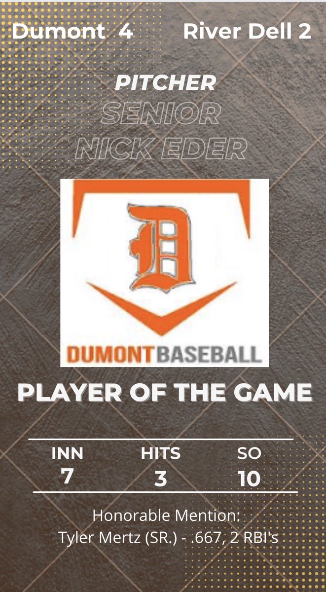 Dumont Huskies Baseball tweet media