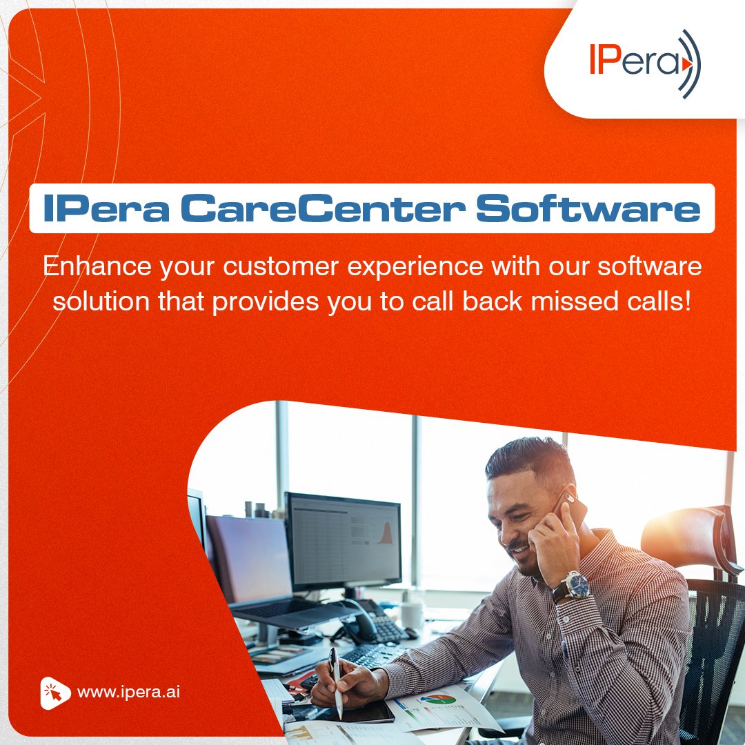 Revolutionize your customer experience with CareCenter - powerful software that enables office workers to respond efficiently to missed calls. 

👆 Visit our website - ipera.ai to learn more about our products.

#IPera #CareCenter #Software #CustomerEngagement