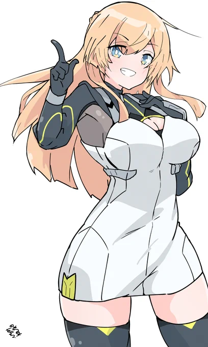 花浪ちゃんのスーツって他人のこと言えないと思う!!!( `ᾥ' )!!! #アリスギア #アリスギアお絵かき 