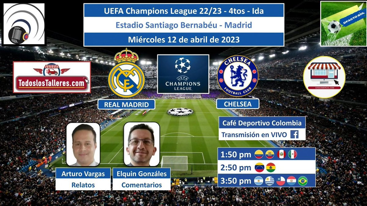 arturovargasm's tweet photo. Hoy narramos:
¡¡LA CHAAAAAAAAAMPIOOOOOONSS!!

#ChampionsxDFactoGol de @CafeDeportiCol https://t.co/C3SW3XNxJE
