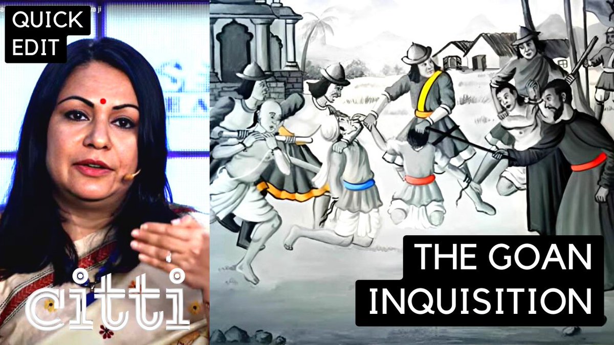 CittiMedia's tweet photo. .@ShefVaidya
Portugal's barbaric Goan Inquisition: Shefali Vaidya explains how Christian missionaries effected genocide against Goa's Hindus, wiped out their culture & then bragged about it in historical records | Watch: https://t.co/KvzGQhJC9X
#Inquisition #GoanInquisition https://t.co/4sTYQiz6Qm
