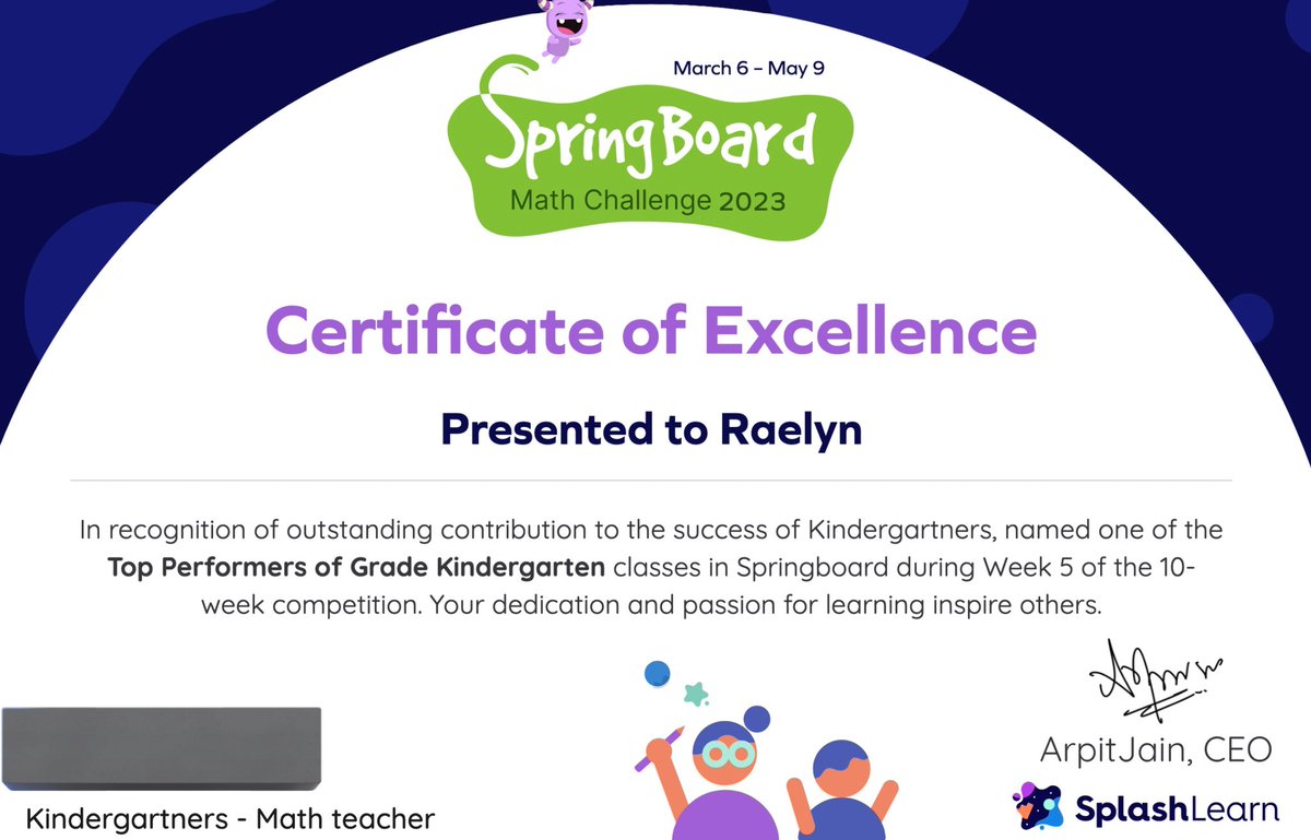MBRogers6's tweet photo. My little mathematician loves practicing #SplashLearn https://t.co/uOZlr4q0kR