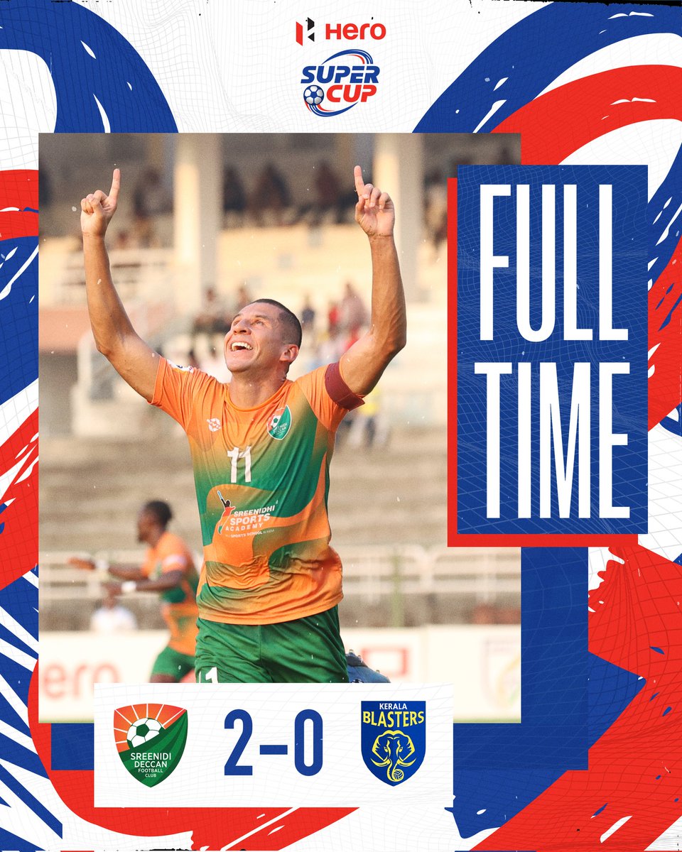 IndianFootball's tweet photo. FULL-TIME! They faltered in their last game, but Srinidi Deccan have come up with the goods tonight! ๐ฅ
SDEC 2๏ธโฃ-0๏ธโฃ KBFC
๐บ @SonySportsNetwk 2 and @FanCode
#SDECKBFC โ๏ธ #HeroSuperCup ๐ #IndianFootball โฝ https://t.co/sD0gnMFMGi