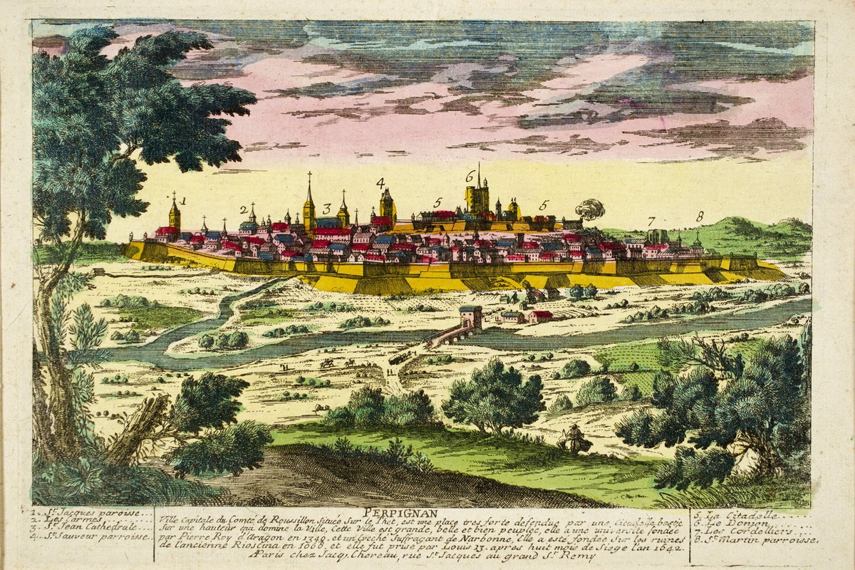 bibperpignan's tweet photo. L'exposition en cours : images de Perpignan dans les collections anciennes. 
Une vue d'optique de Perpignan par Jacques Chereau (1688-1776), graveur et marchand d'estampes. Elle était projetée en utilisant une boîte d'optique. 
Consulter le blog
https://t.co/Y40F2RLuca https://t.co/lbZZgOjA3P