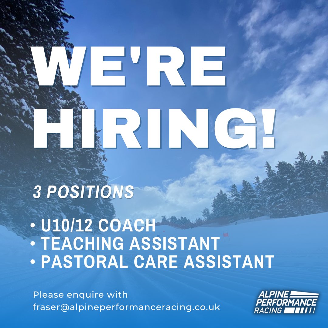 TeamAPR_'s tweet image. Please note, that for our current job vacancies, 𝗮𝗽𝗽𝗹𝗶𝗰𝗮𝘁𝗶𝗼𝗻𝘀 𝗰𝗹𝗼𝘀𝗲 𝗠𝗼𝗻𝗱𝗮𝘆 𝟭𝘀𝘁 𝗠𝗮𝘆.

We are seeking 3 awesome humans to join Alpine Performance Racing 🤝🏼

Please send your CV and cover note to:
fraser@alpineperformanceracing.co.uk.