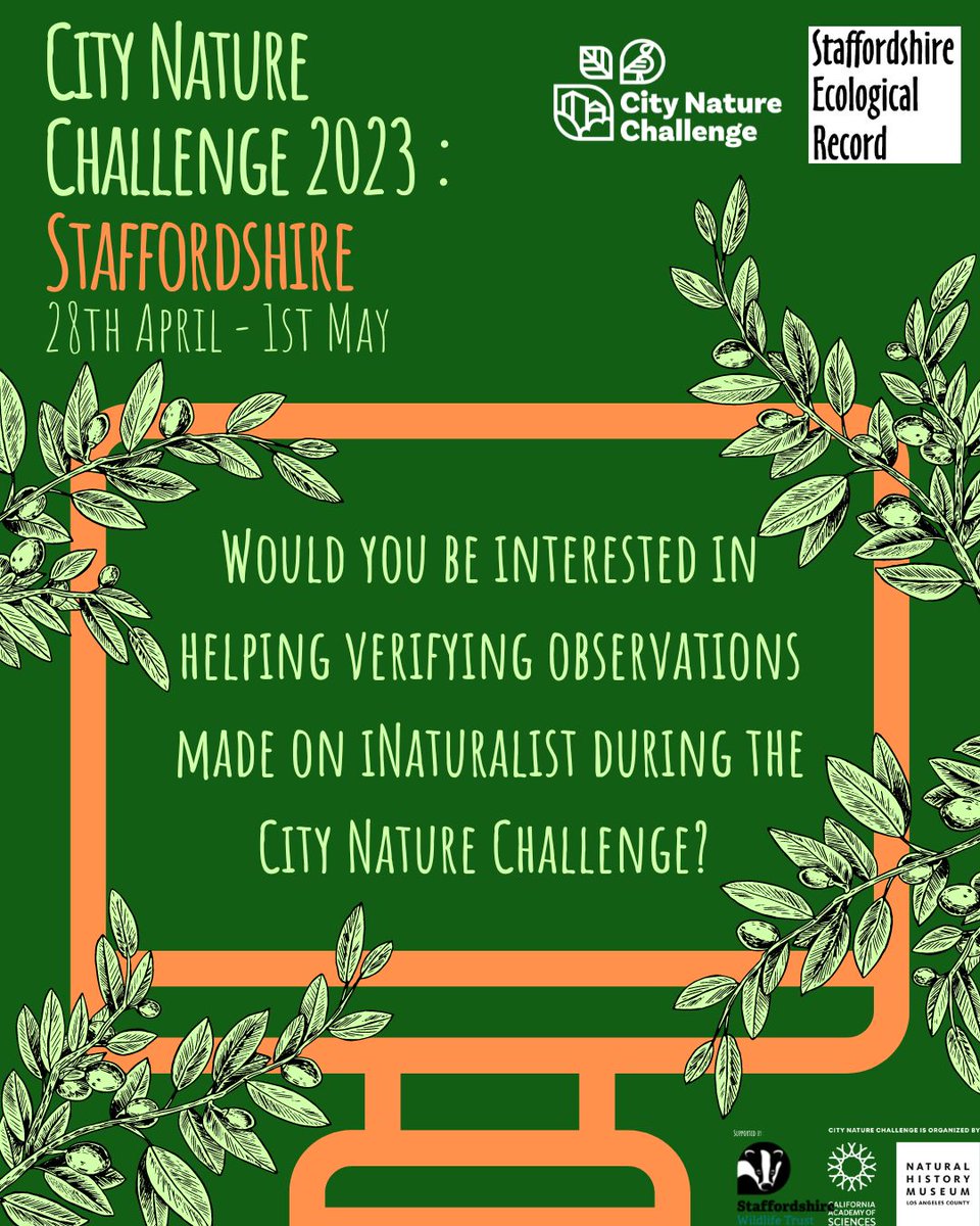 StaffsEcology's tweet photo. Are you interested in verifying the observations made during the #CityNatureChallenge? 
Go to https://t.co/EB2RBHKVR6 for more information
@citnatchallenge @StaffsWildlife 
https://t.co/dQ4XefsAPu https://t.co/eBaDx0pqLS