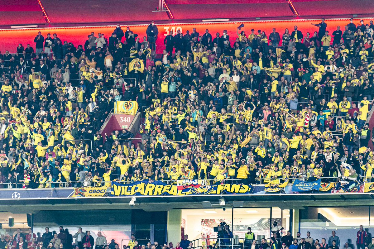 1500 groguets vieron al Villarreal CF hacer historia un 12 de abril de 2022 en el Allianz Arena. 

#UCL