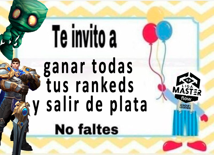lvplolsur's tweet photo. Miércoles con M de Me voy a jugar unas rankeds😉 Éxitos a todos en sus partidas 😁
#LigaMasterFlow https://t.co/HIcjhSxqiN