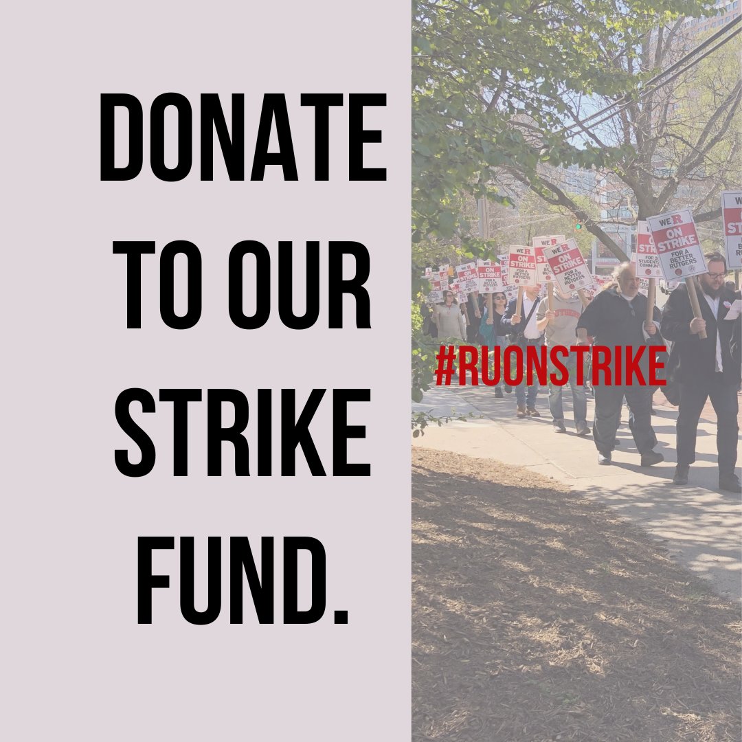 ruaaup_ptl's tweet photo. Rutgers faculty unions are on day 3  of our STRIKE for a #FairContractNow. Donate to the joint strike fund of Rutgers AAUP-AFT, PTLFC, and AAUP-BHSNJ to support members on strike. #RUOnStrike! #StrikeFund Share widely!
Donate here: https://t.co/aa9aQDCFXj https://t.co/6aPN9VXftg