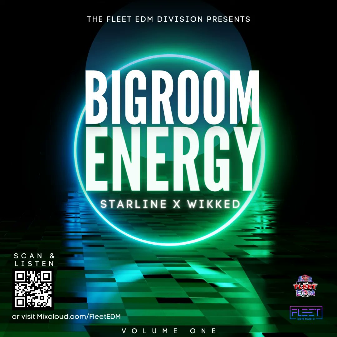 DjStarline's tweet photo. My new mix is OUT NOW! 🚨 Scan QR code to listen now! (Or visit https://t.co/9an5f2DtRd) "Bigroom Energy Vol. 1” features @dj_wikked and myself as we bring those Bigroom festival heaters!! @fleetdjs #fleetedm #fleetedmdivision #bigroom #festival #house #rave #dance #Party #EDM https://t.co/pawd86X4zV