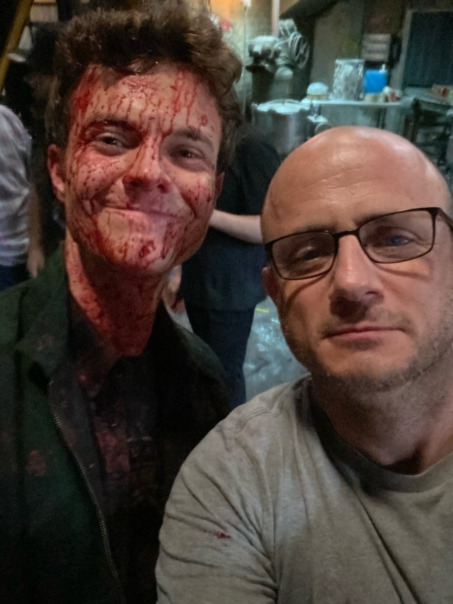 therealKripke's tweet photo. 2am. We're exhausted. Bloody. But triumphant. My heart is full of love &amp; gratitude to this all-time-great cast &amp; crew. THAT'S A WRAP ON SEASON 4, MOTHERFUCKERS. 

#TheBoys #TheBoysTV @TheBoysTV @PrimeVideo @SPTV @JackQuaid92 @KarenFukuhara @KarlUrban @lazofficial #ErinMoriarty https://t.co/KO02cU776t
