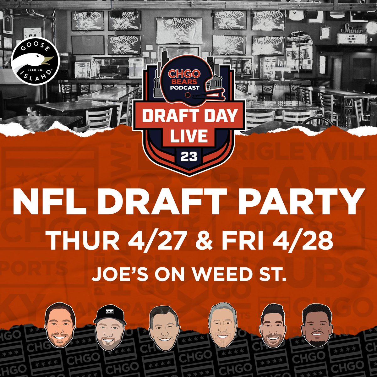 CHGO_Bears's tweet photo. 🚨 GIVEAWAY ALERT‼️

Win 2️⃣ tickets to either day of our @CHGO_Bears Draft Party! 🐻⬇️

Tag a friend you'd want to bring and RT this tweet!

Winner will be announced tomorrow LIVE on the @CHGO_Bears show, so make sure you're tuned in to find out! https://t.co/zdMEFInRRA