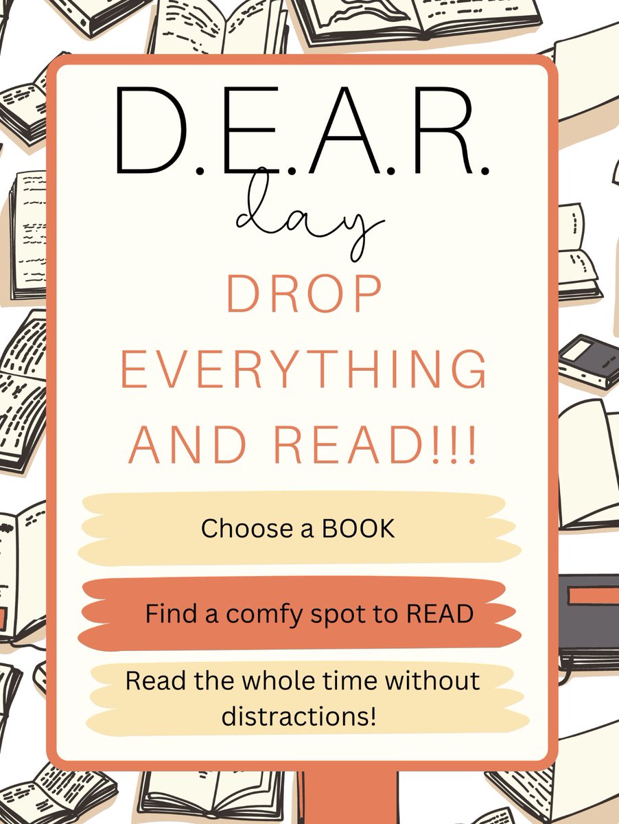 laurenbpish's tweet photo. Happy DEAR Day!! Please reply & post a picture of your class or students participating!! @WeinertES @SeguinISD @MatsRead #DropEverythingAndRead #DEARday #SeguinReads #MatsRead https://t.co/jRKfgUdy7g