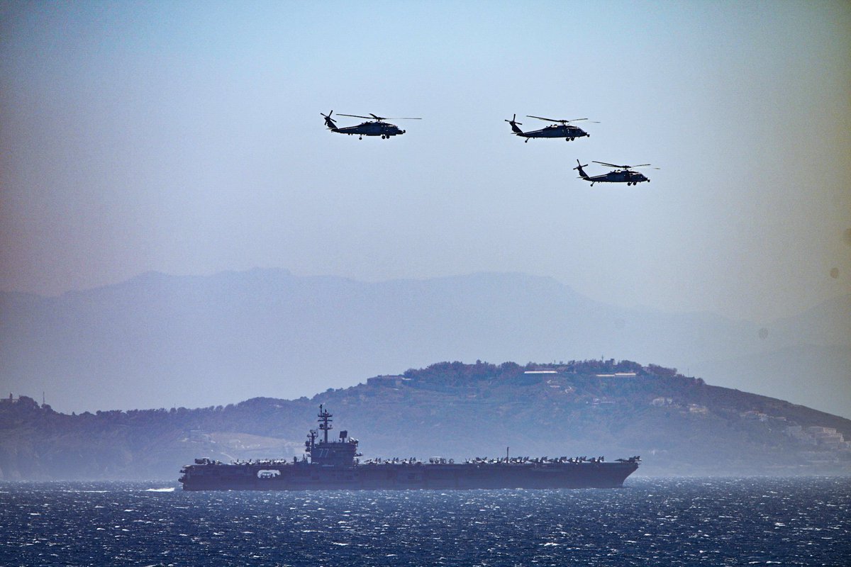 @USSGeorgeHWBush exiting the Mediterranean Sea @NavyLookout @CNPics @GDarkconrad @WarshipsIFR