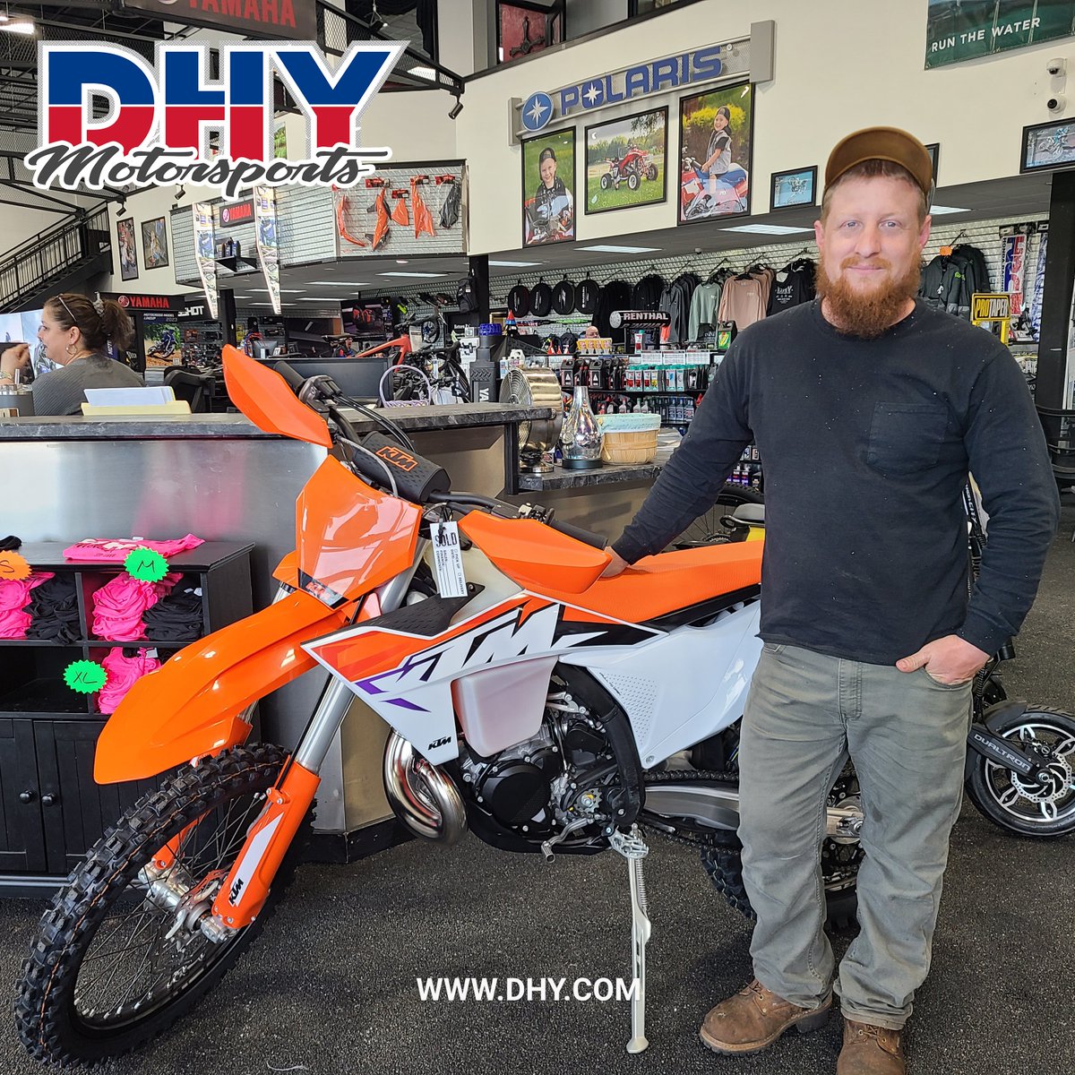 Congratulations to Keith on his new 2023 #KTM #250XC! We hope you love your new bike and thanks for choosing #DHYMotorsports as your dealership! #dhynj #mynewride

Sales Rep: Shawn Reed | Shawn@dhy.com