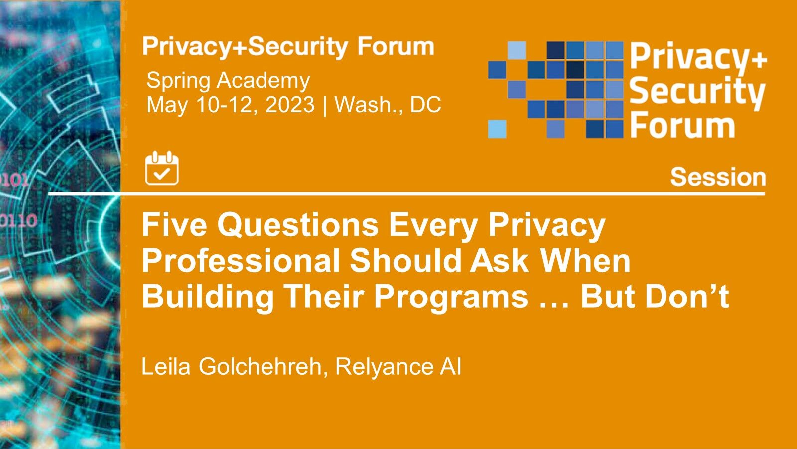 Privacy+Security Academy on Twitter "Join “Five Questions Every