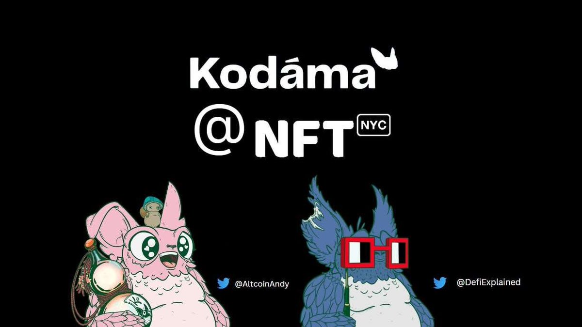 GM Kodamas!

If any kodamas are attending <a href="/NFT_NYC/">NFT.NYC</a> we have two founders that will be making the rounds! 

Make sure to open up a ticket in discord or message them on twitter if you want to meet the Kodama team!

<a href="/AltcoinAndy/">Andrew Miller</a> <a href="/DefiExplained/">DeFi Explained</a>