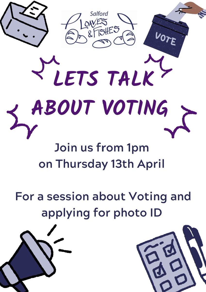 Join us for a session tomorrow at 1pm about applying for photo ID and voting 🗳️