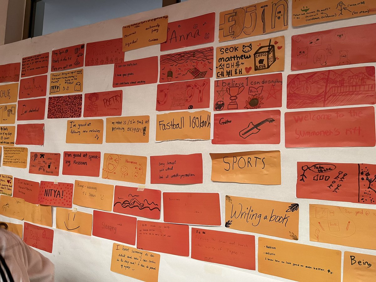 #WallOfAwesome at our High School! Love that students were made to think about and share their positive character traits and/or accomplishments they’re proud of. ✨

I added my brick too ☺️

<a href="/AESDelhi/">AES New Delhi</a>