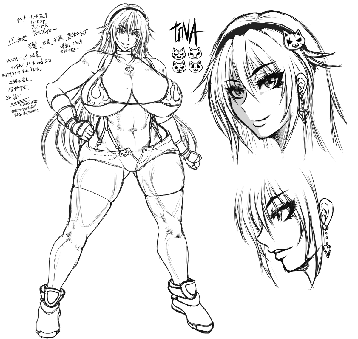 S_Azure_Azurite's tweet photo. 新作主人公ラフ。
ムチムキ爆乳。
今度は戦闘有りでガンガン気持ちよく殴っていけるRPGにしたい！
#エロRPG https://t.co/QDaA6Q8lLS