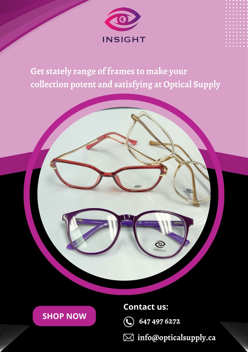 OpticalSupply1's tweet photo. Get incredible and aesthetic collection of frames at Optical Supply

For More Information:-
Contact Us:- 647-497-6272
Visit Our Website:- https://t.co/HMEBXYJpEU

#opticalframes #eyes #opticians #shades #glassesbranded #glasses #glassesfashion #eyeglasses #opticalsupply https://t.co/IXNJjF2jDR