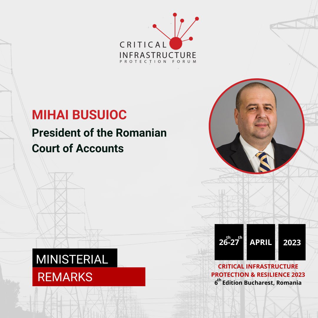 CipForum's tweet image. We are pleased to announce Mr. Mihai Busuioc, President of the Romanian Court of Accounts, as a speaker during @CipForum 

Find more information about the event here: cip-forum.ro

#CIPForum #CIPForum6 #CriticalInfratructure #Resilience