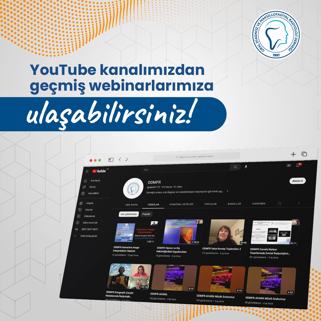 odmfr_der's tweet photo. YouTube kanalımızdan geçmiş webinarlarımıza ulaşabilirsiniz!
İncelemek için bağlantıyı ziyaret edebilirsiniz.
https://t.co/ljfbfKPnIJ
#odmfr #oraldiagnoz #radyoloji #ağızasağlığı #dişhekimi #dişsağlığı #youtube #webinar https://t.co/pFNjZmPTIP